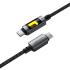 ACEFAST C21-03 1.2m USB C to USB C Cable 60W Charging Data Transfer Braided Cord with Colorful Light - Black